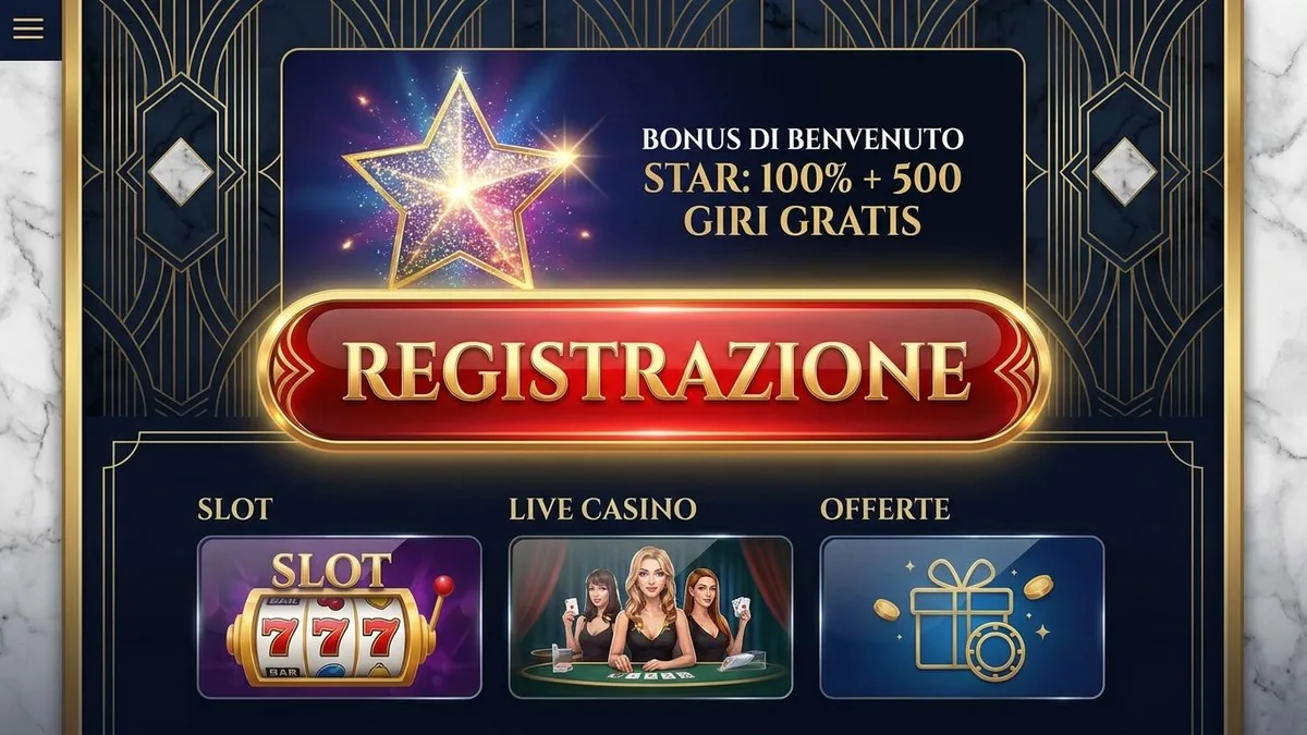 Registrazione con bonus Star